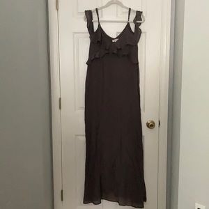 Cold-shoulder maxi dress